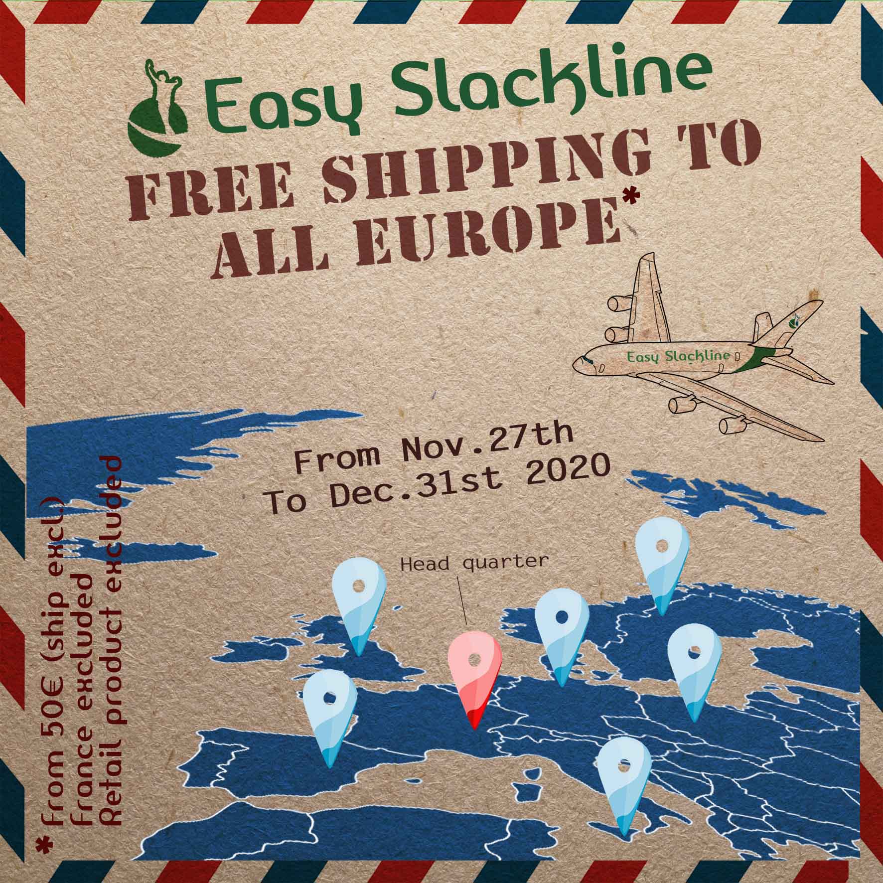 free shipping europe black friday easy slackline